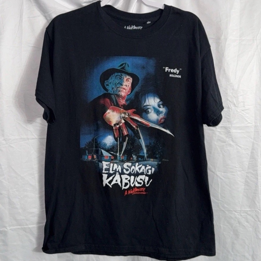 Freddy Krueger Japanese style Black Graphic Tee large